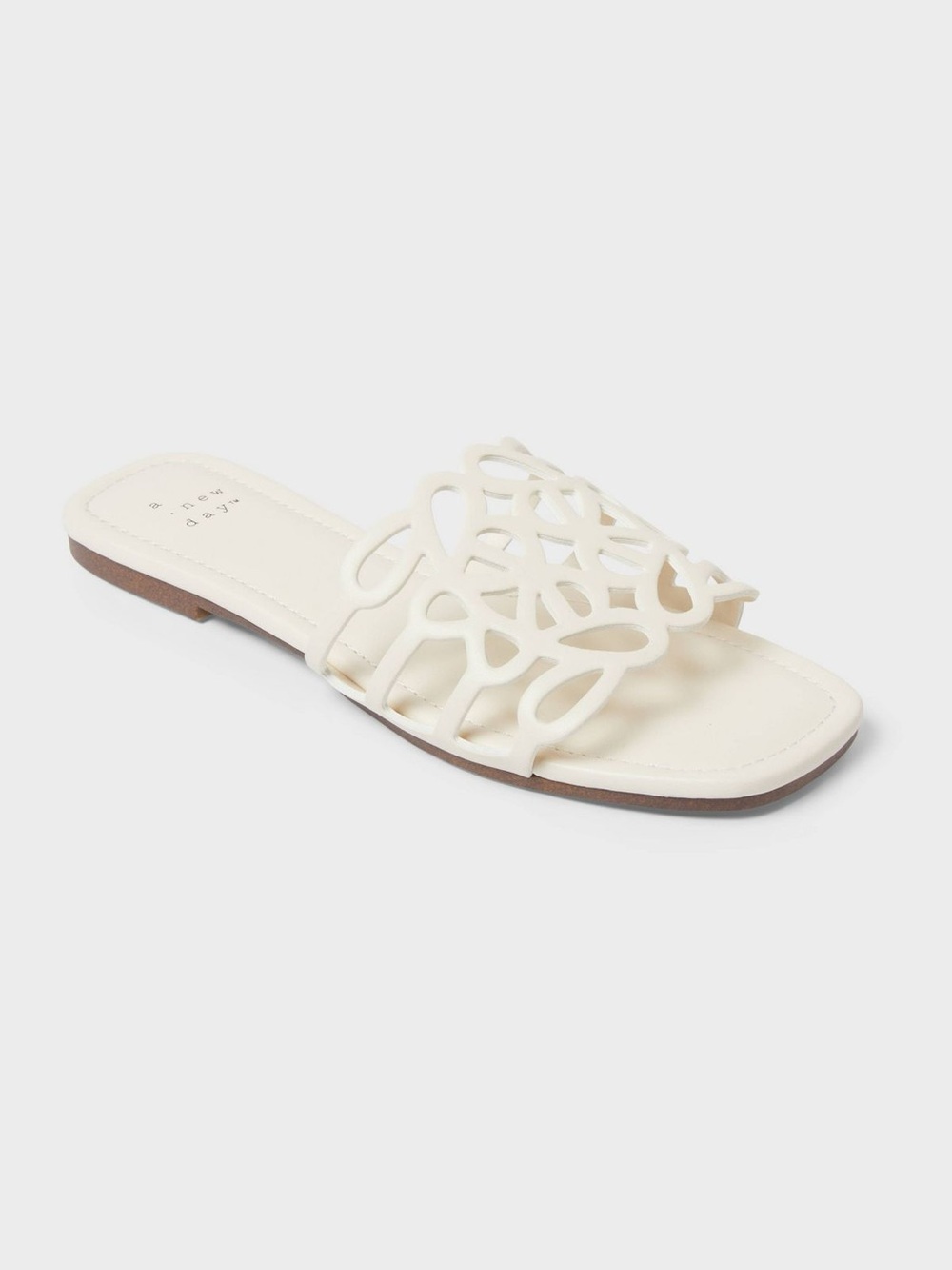 Women's Fiona Slide Sandals in Bone (Cream) - A New Day, Sz 7.5 US, NWT